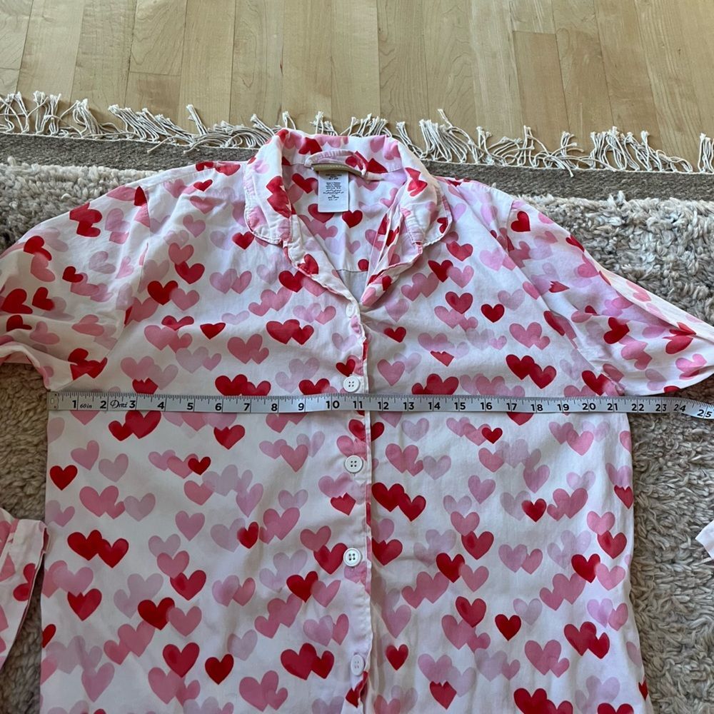 Pottery Barn Teens Heart Sateen Pajama Set L - Picture 9 of 11